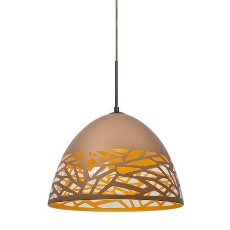 Besa Lighting Kiev Cord Pendant, Copper, Bronze, 1x60W Incandescent 1JT-KIEVCP-BR